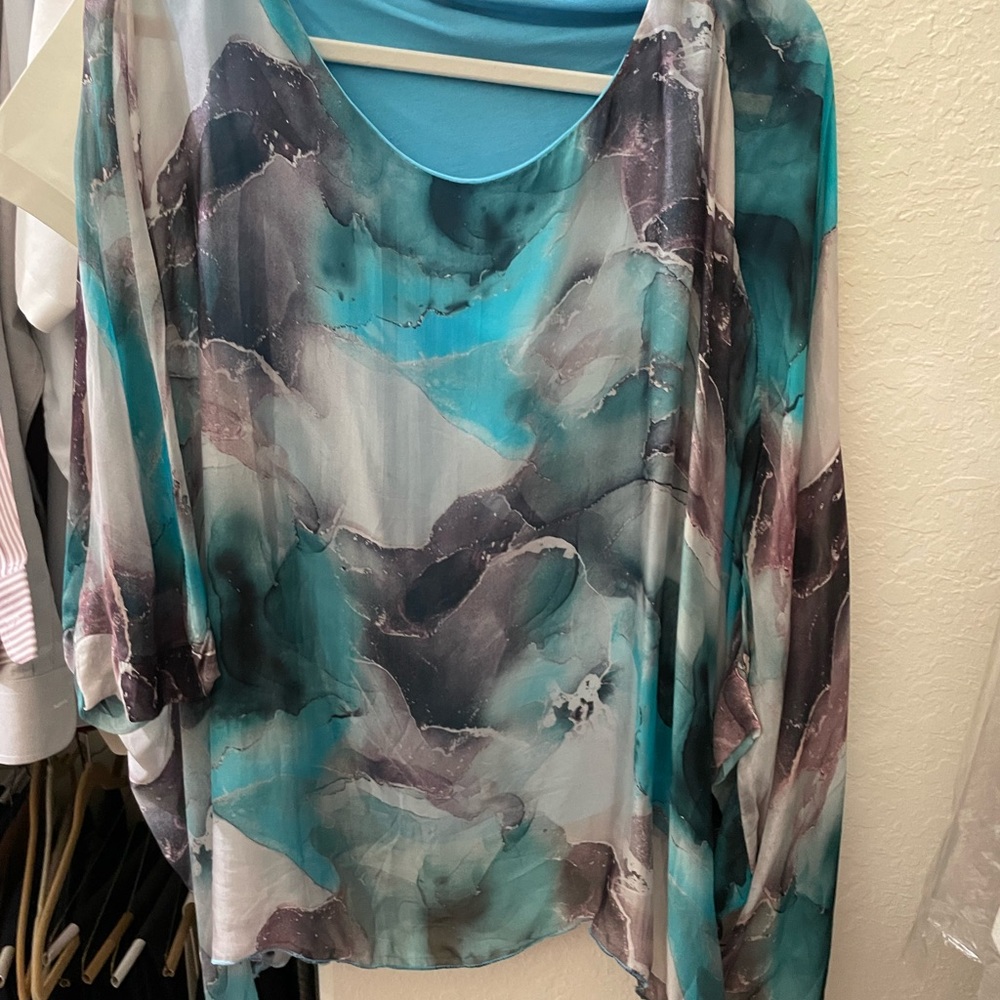 Silk layered top.